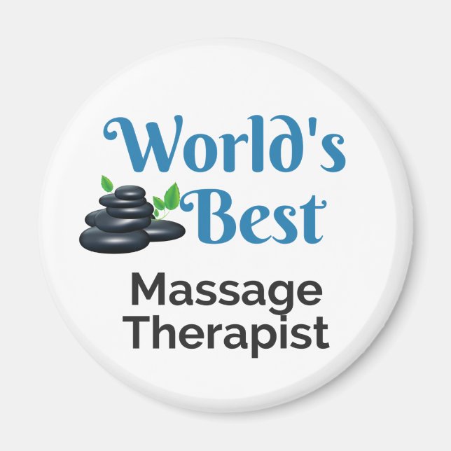 Världens bästa massageterapeut magnet (Framsidan)