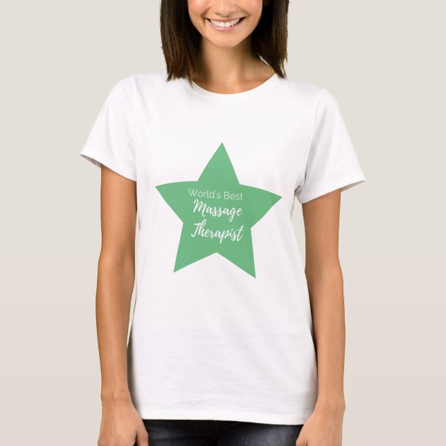 Världens bästa massageterapist t-shirt (Framsida)