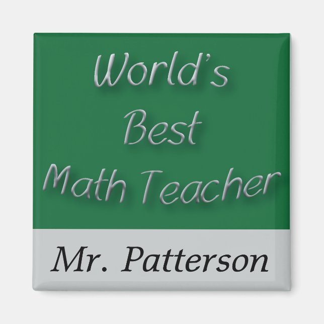 Världens bästa matematiklärare magnet (Framsidan)