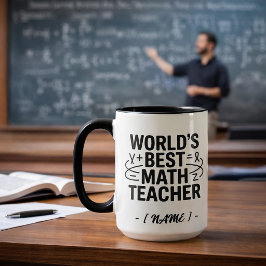 Världens Bästa Matematiklärare Personlig Mugg
