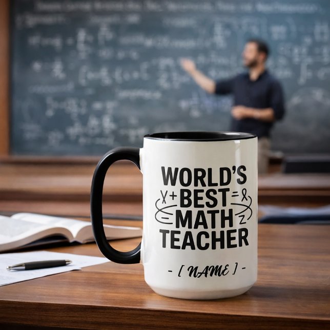 Världens Bästa Matematiklärare Personlig Mugg (Skapare uppladdad)