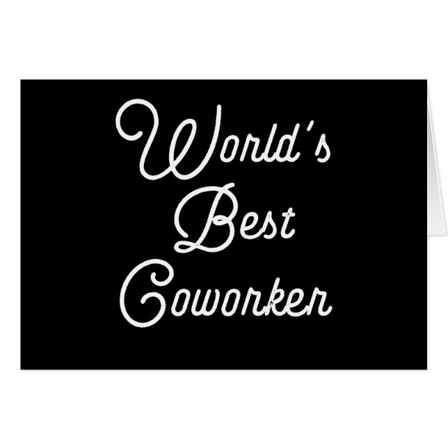 Världens bästa medarbetare hälsningskort (Framsidan Horizontal)
