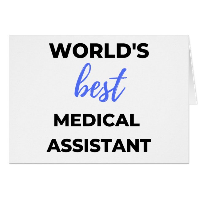 Världens bästa medicinska assistent 2 hälsningskort (Framsidan Horizontal)