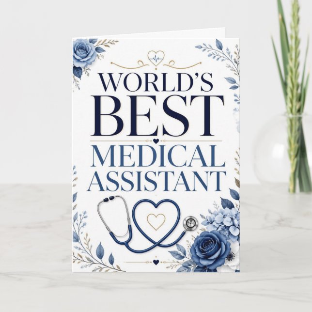 Världens Bästa Medicinska Assistent Tacksamhetspre Kort (Framsida)