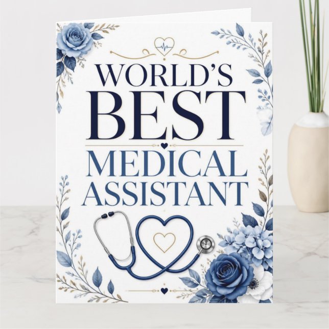Världens Bästa Medicinska Assistent Tacksamhetspre Tack Kort (Framsida)