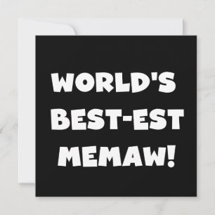 Världens bästa Memaw Black and White T-shirts