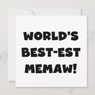 Världens bästa Memaw Black and White T-shirts
