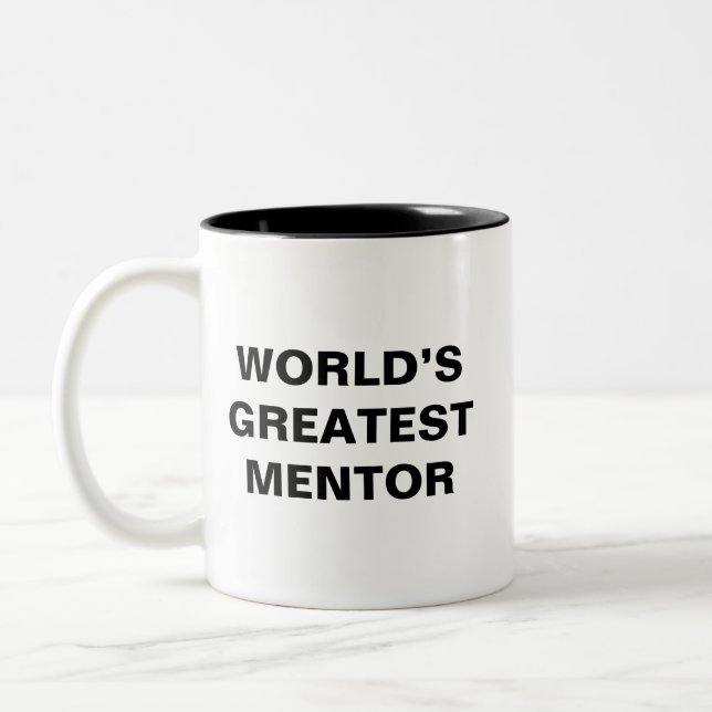 Världens Bästa Mentor Tack Lärare Två-Tonad Mugg (Vänster)