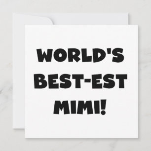 Världens bästa Mimi Black Text T-shirts och Gift