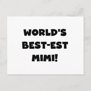 Världens bästa Mimi Black Text T-shirts och Gift Vykort