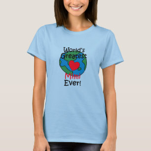 Världens Bästa Mimi Hjärta T-shirt