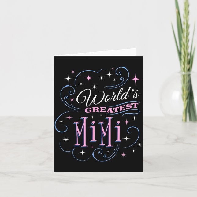 Världens Bästa Mimi Söt Mormor Mors Dag Kort (Framsida)