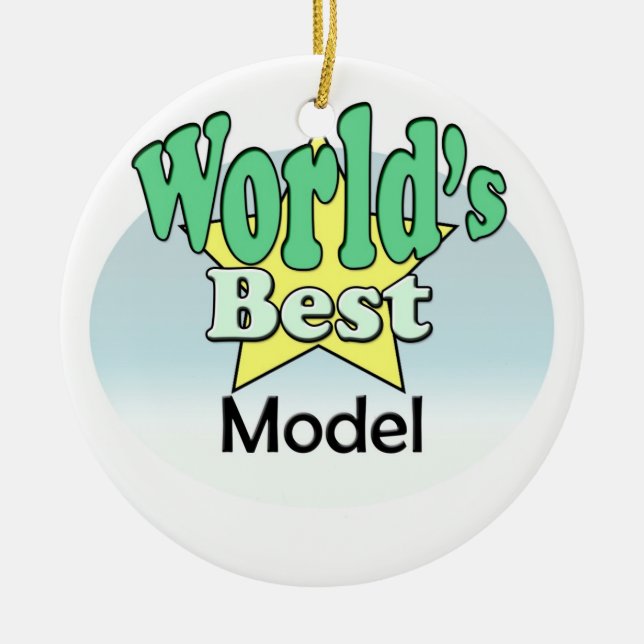 Världens bästa modell julgransprydnad keramik (Framsidan)