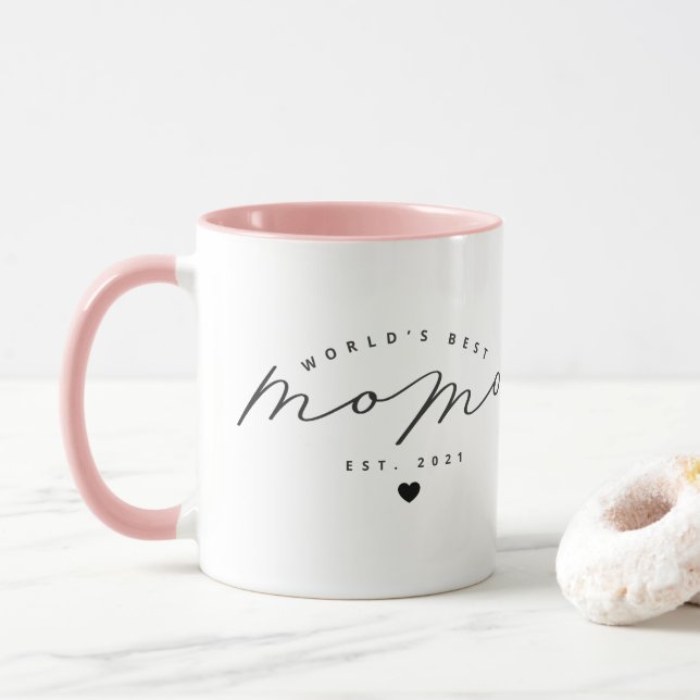 Världens bästa Momo Cute Calligraphy Coffee Mugg (Med munk)