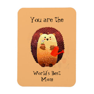 Världens bästa Mor-citat Hedgehog  Mamma Magnet