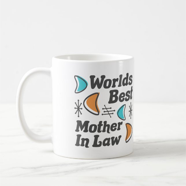 Världens bästa Mor-in-law-retro Kaffemugg (Vänster)