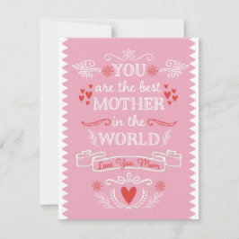 Världens bästa Mor Julkort