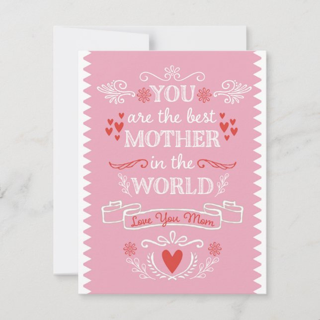 Världens bästa Mor Julkort (Framsida)