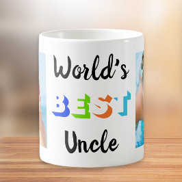Världens bästa morbror 2-foto kaffemugg