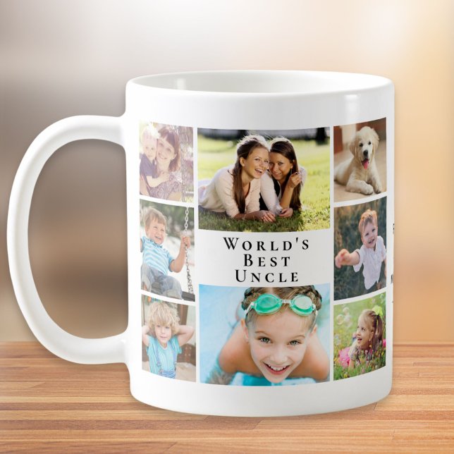 Världens bästa morbror Foto Collage Kaffemugg (Skapare uppladdad)