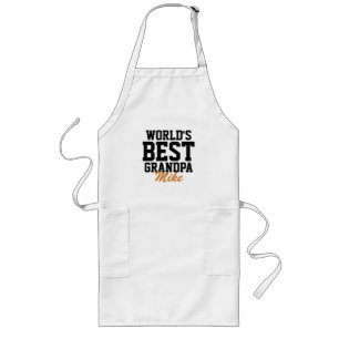 Världens bästa morfar Fars dag Grilling Apron Långt Förkläde