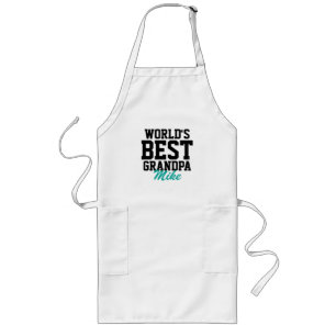 Världens bästa morfar Fars dag Grilling Apron Långt Förkläde