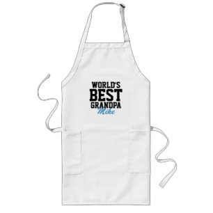 Världens bästa morfar Fars dag Grilling Apron Långt Förkläde