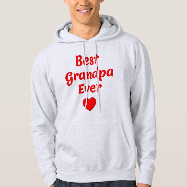 Världens bästa morfar någonsin (Kärlek Heart, Unde Hoodie (Framsida)