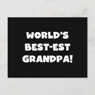 Världens bästa morfar, svart eller vit text vykort