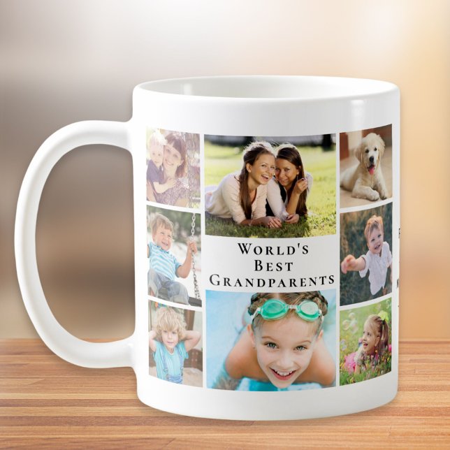 Världens bästa morföräldrar Foto Collage Kaffemugg (Skapare uppladdad)