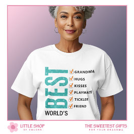 Världens Bästa Mormor/Farmor Checklista T Shirt
