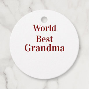 Världens bästa mormor farmor morföräldrar rosa n gåvor etiketter