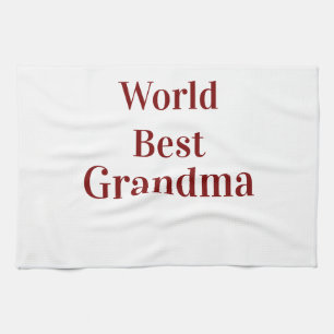 Världens bästa mormor farmor morföräldrar rosa n kökshandduk