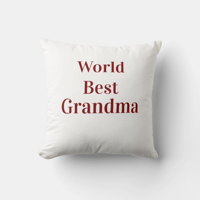 Världens bästa mormor farmor morföräldrar rosa n kudde (Framsida)
