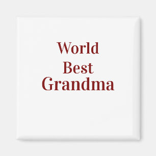 Världens bästa mormor farmor morföräldrar rosa n magnet