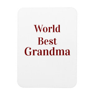 Världens bästa mormor farmor morföräldrar rosa n magnet