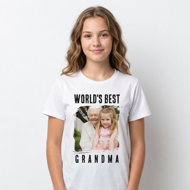 Världens Bästa Mormor Foto T Shirt (Skapare uppladdad)