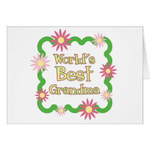 Världens bästa mormor hälsningskort