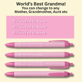 Världens bästa mormor! - Kan ändra text på rosa