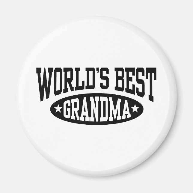 Världens bästa mormor magnet (Framsidan)