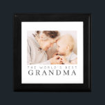 Världens bästa mormor Modern Simple Photo Minnesask<br><div class="desc">Design består av roligt och lekfull typografi med sans serif- och serif-teckensnitt. Lägg till ett foto av anpassningsbarna mormor,  mormor,  mee-maw,  lola eller nana.</div>