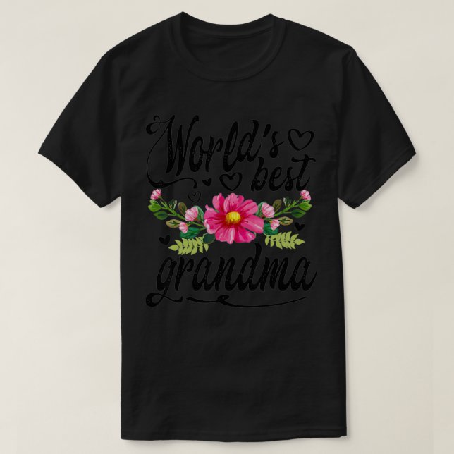 Världens bästa mormor Mors dag-gåva T Shirt (Design framsida)