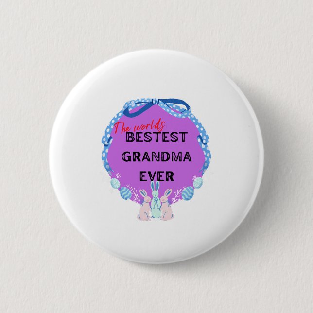 Världens bästa mormor någonsin knapp (Framsida)