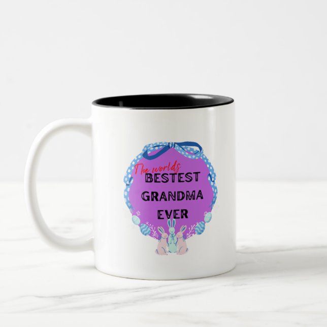 Världens bästa mormor någonsin Två-Tonad mugg (Vänster)
