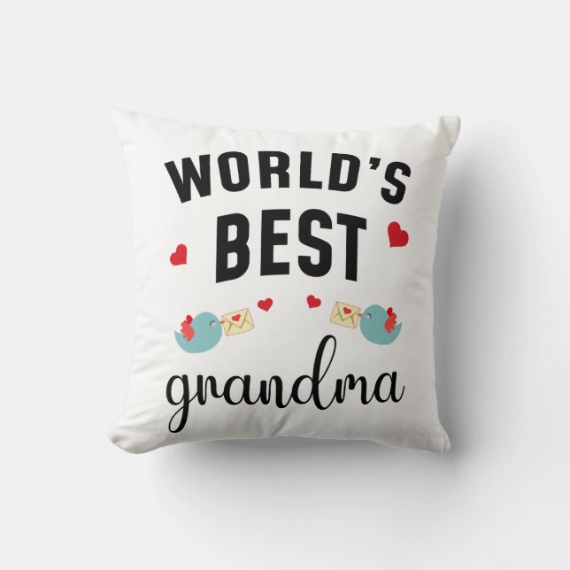 Världens Bästa Mormor – Perfekt Gåva till Mormor Kudde (Framsida)