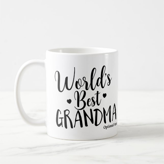 VÄRLDENS BÄSTA MORMOR Personligt Anpassat Namn Kaffemugg (Vänster)