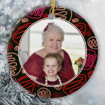 Världens Bästa Mormor Rött Enkel Linje Mönster Fot