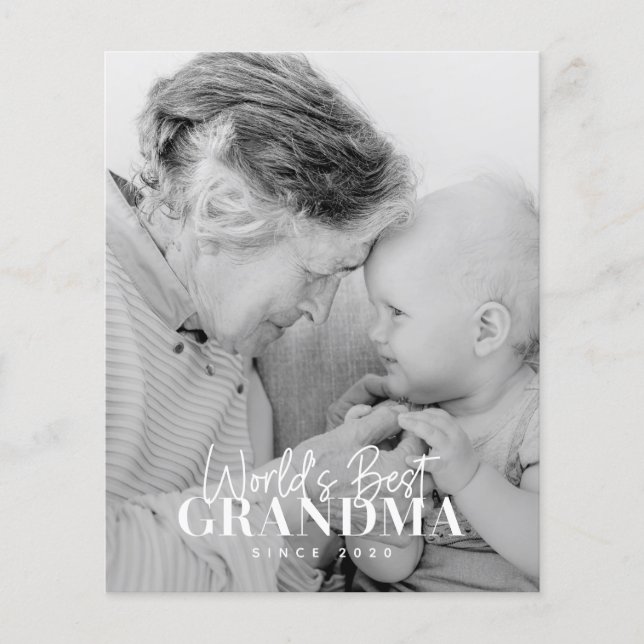 Världens bästa mormor sedan 20XX-foto med enkel Ch (Framsida)