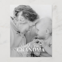 Världens bästa mormor sedan 20XX-foto med enkel Ch