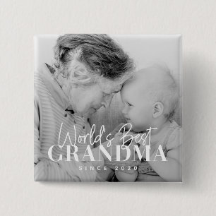 Världens bästa mormor sedan 20XX-foto med enkel Ch Knapp